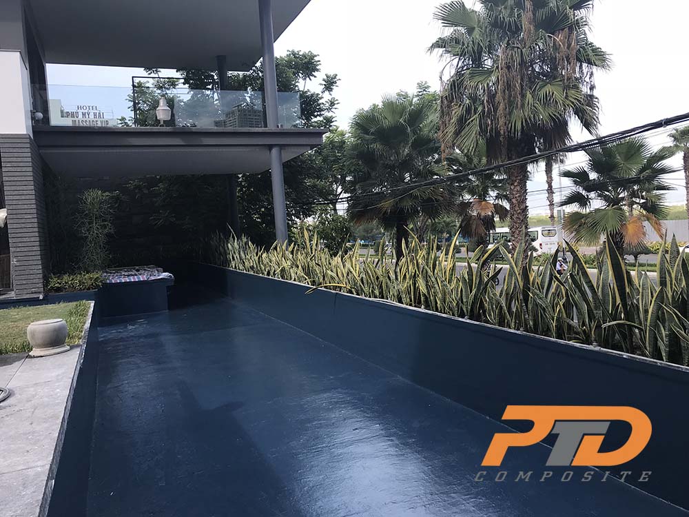 BỌC PHỦ FRP CHO BỂ CÁ KOI