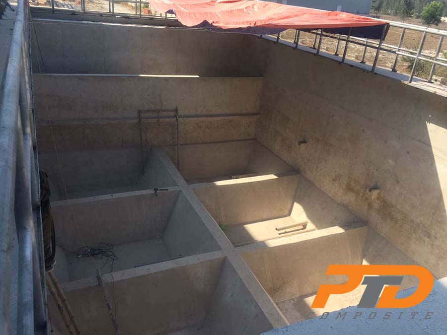 BỌC PHỦ FRP BỂ XỬ LÝ NƯỚC THẢI